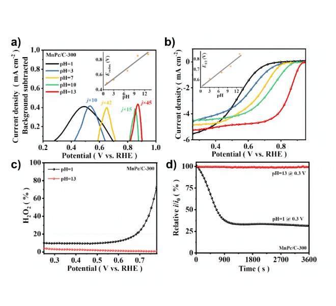 Appl. Catal. B Environ: Uncovering the role of hydrogen peroxide in the pH-dependent ORR performance of Mn-N-C catalysts